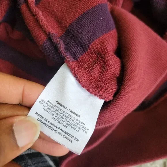 Niike Sportswear Sweatshirt Mens 3XL Red Striped Lebron Pocket Crewneck Long Slv - Picture 9 of 11